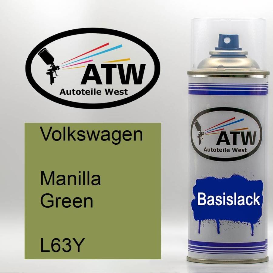 Volkswagen, Manilla Green, L63Y: 400ml Sprühdose, von ATW Autoteile West.